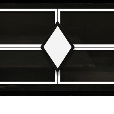 NIne sideboard black & white lacquered furniture